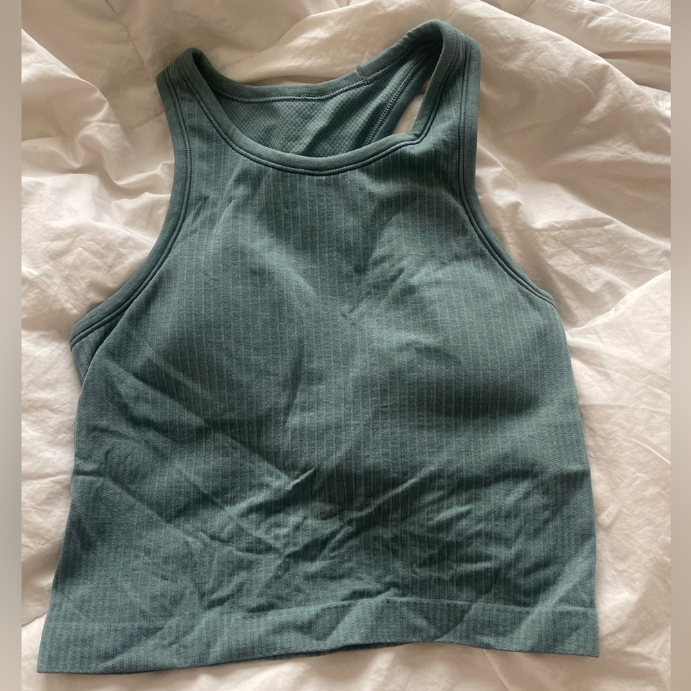 Lululemon Ebb To Street Racerback Tank Tidewater Teal Size 4
